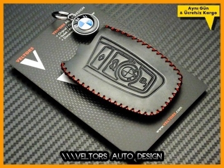 BMW Gerçek Deri BMW Logo Amblem Anahtarlık