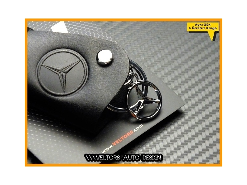 Mercedes Gerçek Deri Logo Amblem Anahtarlık Mercedes Gerçek Deri Logo Amblem Anahtarlık