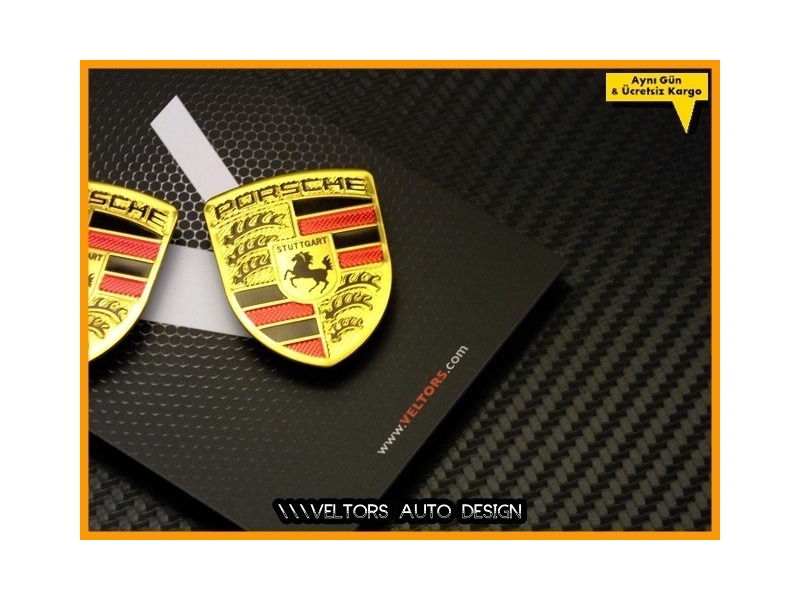 Porsche Body Araç Logo Amblem Seti