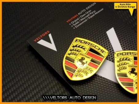 Porsche Body Araç Logo Amblem Seti
