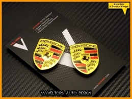 Porsche Body Araç Logo Amblem Seti