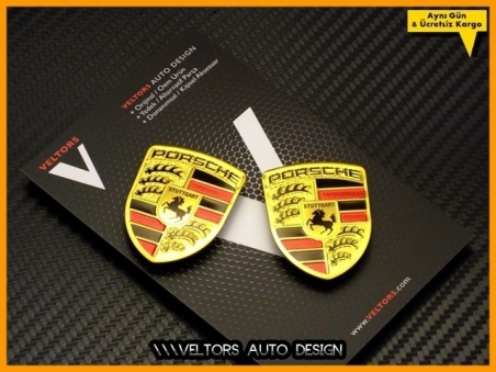 Porsche Body Araç Logo Amblem Seti