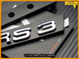 Audi A3 RS3 Ön Izgara Logo Amblem Seti