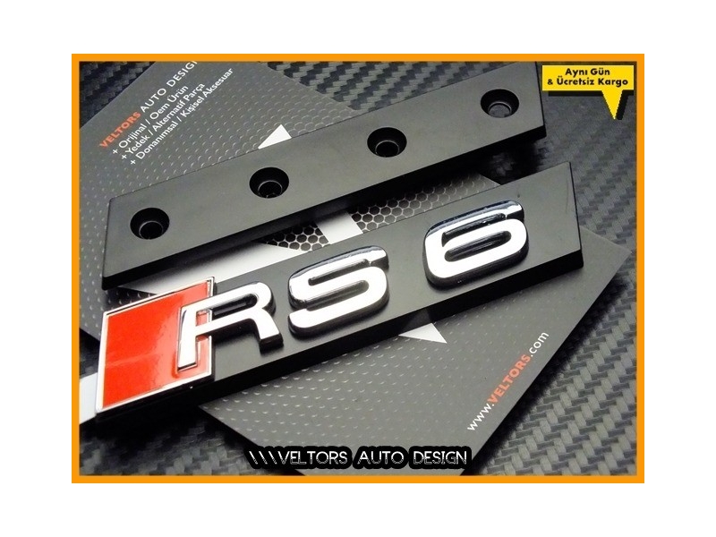 Audi A6 RS6 Ön Izgara Logo Amblem Seti