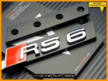 Audi A6 RS6 Ön Izgara Logo Amblem Seti