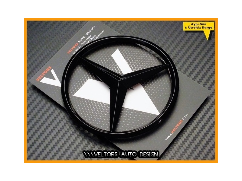 Mercedes Piano Black Parlak Siyah Bagaj Yıldız Logo Amblem