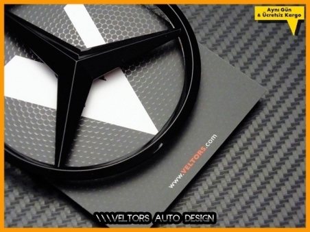 Mercedes Piano Black Parlak Siyah Bagaj Yıldız Logo Amblem