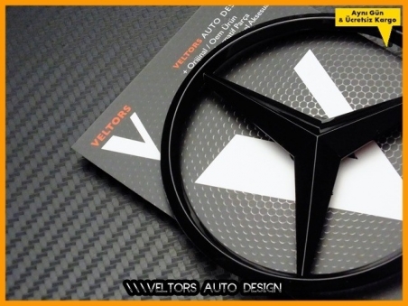 Mercedes Piano Black Parlak Siyah Bagaj Yıldız Logo Amblem