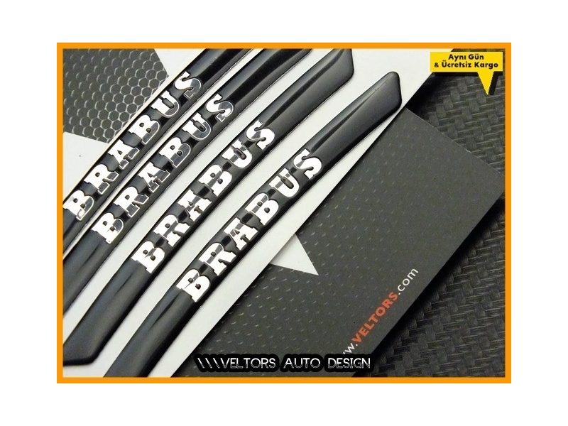 Mercedes Brabus Jant Çerçeve Logo Amblem Seti
