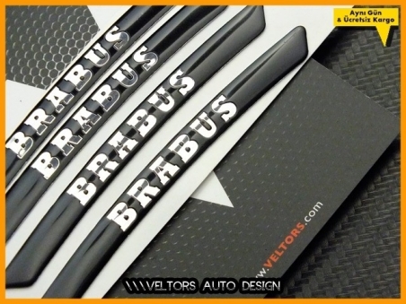 Mercedes Brabus Jant Çerçeve Logo Amblem Seti