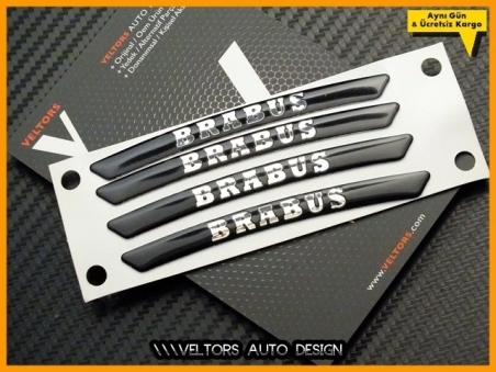 Mercedes Brabus Jant Çerçeve Logo Amblem Seti