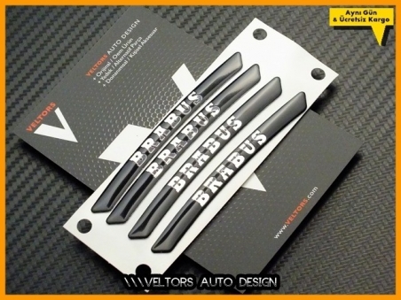 Mercedes Brabus Jant Çerçeve Logo Amblem Seti