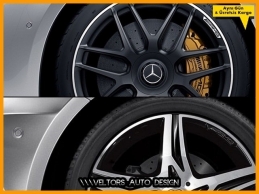Mercedes Brabus Jant Çerçeve Logo Amblem Seti