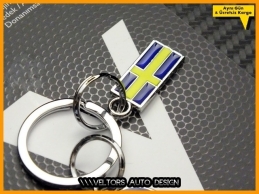 Saab Logo Amblem Özel 3D Krom Anahtarlık