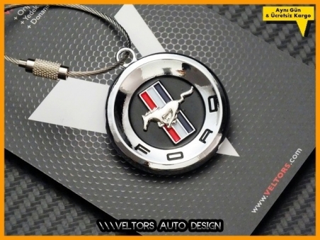Ford Logo Amblem Özel Seri Mustang Anahtarlık