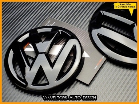VW Golf 7 Piano Black Ön Izgara Bagaj Logo Amblem