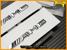 Mercedes AMG Yan Çamurluk Yazı Logo Amblem Seti