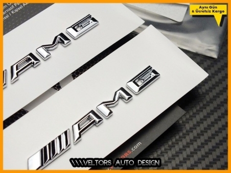 Mercedes AMG Yan Çamurluk Yazı Logo Amblem Seti