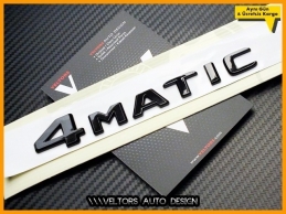 Mercedes Black / Siyah 4 Matic / 4Matic Bagaj Yazı Logo Amblem
