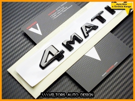 Mercedes Black / Siyah 4 Matic / 4Matic Bagaj Yazı Logo Amblem