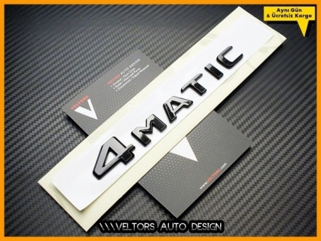 Mercedes Black / Siyah 4 Matic / 4Matic Bagaj Yazı Logo Amblem