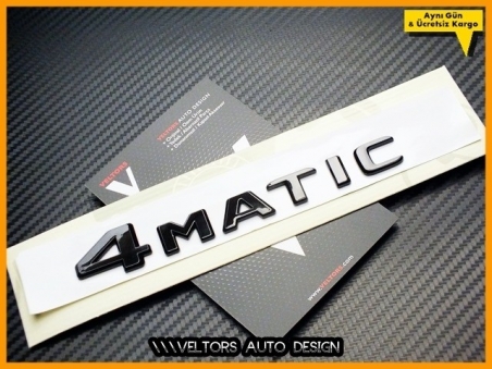 Mercedes Black / Siyah 4 Matic / 4Matic Bagaj Yazı Logo Amblem
