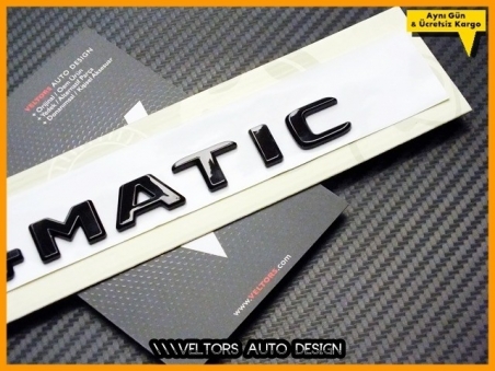 Mercedes Black / Siyah 4 Matic / 4Matic Bagaj Yazı Logo Amblem