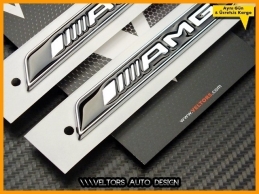 Mercedes AMG Yan Çamurluk Logo Amblem Seti