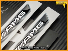 Mercedes AMG Yan Çamurluk Logo Amblem Seti