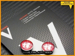 Alfa Romeo Kumanda Anahtar Logo Amblem Seti
