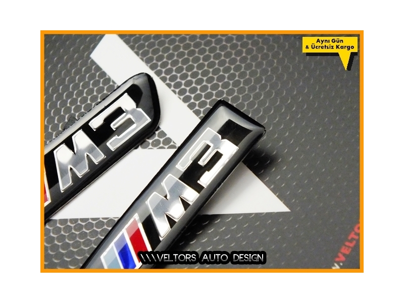 BMW E90 E92 E93 3 Serisi M3 Yan Çamurluk Izgara Logo Amblem Seti BMW E90 E92 E93 3 Serisi M3 Yan Çamurluk Izgara Logo Amblem Seti