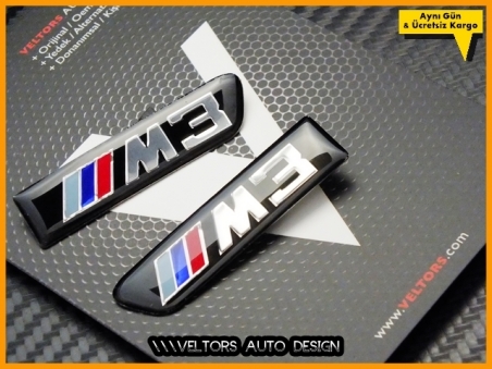 BMW E90 E92 E93 3 Serisi M3 Yan Çamurluk Izgara Logo Amblem Seti