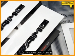Mercedes AMG Yan Çamurluk Yazı Logo Amblem Seti