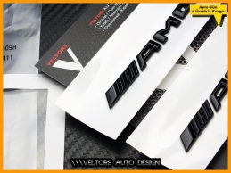 Mercedes AMG Yan Çamurluk Yazı Logo Amblem Seti