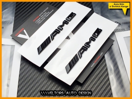 Mercedes AMG Yan Çamurluk Yazı Logo Amblem Seti