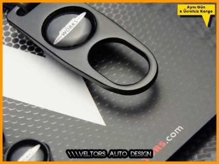 Mini John Cooper Works Logo Amblem Anahtarlık Sibop Kapak Seti