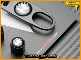 Alfa Romeo Logo Amblem Anahtarlık Sibop Kapak Seti