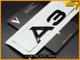 Audi Piano Black / Parlak Siyah A3 Bagaj Yazı Logo Amblem
