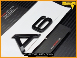 Audi Piano Black / Parlak Siyah A6 Bagaj Yazı Logo Amblem