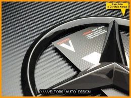 Mercedes Parlak Siyah Ön Izgara Yıldız Logo Amblem