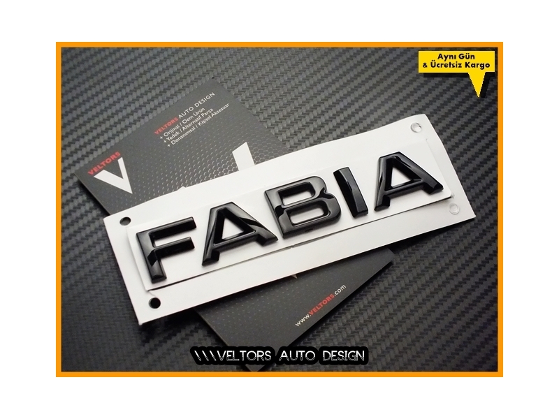 Skoda Parlak Siyah / Piano Black Fabia Bagaj Yazı Logo Amblem