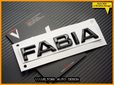Skoda Parlak Siyah / Piano Black Fabia Bagaj Yazı Logo Amblem