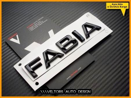Skoda Parlak Siyah / Piano Black Fabia Bagaj Yazı Logo Amblem
