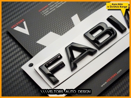 Skoda Parlak Siyah / Piano Black Fabia Bagaj Yazı Logo Amblem
