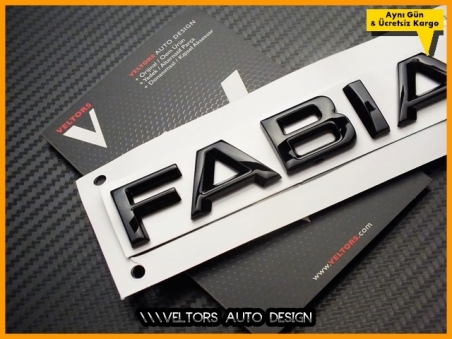 Skoda Parlak Siyah / Piano Black Fabia Bagaj Yazı Logo Amblem
