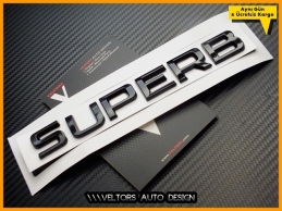 Skoda Siyah / Black SUPERB Bagaj Yazı SUPERB Logo Amblem