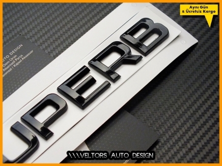 Skoda Siyah / Black SUPERB Bagaj Yazı SUPERB Logo Amblem
