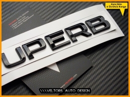 Skoda Siyah / Black SUPERB Bagaj Yazı SUPERB Logo Amblem