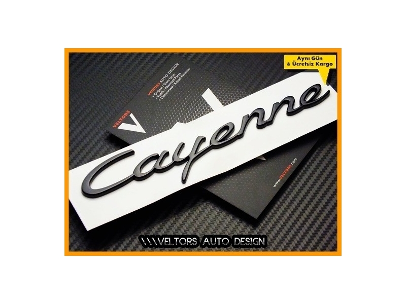 Porsche Piano Black Cayenne Yeni Tip Bagaj Yazı Logo Amblem
