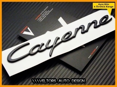 Porsche Piano Black Cayenne Yeni Tip Bagaj Yazı Logo Amblem